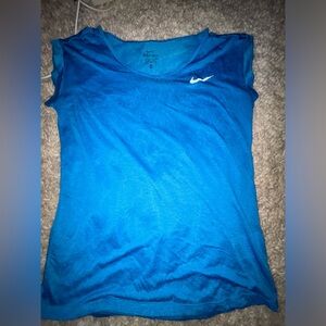 Blue dryfit Nike shirt, very light and thin size XS